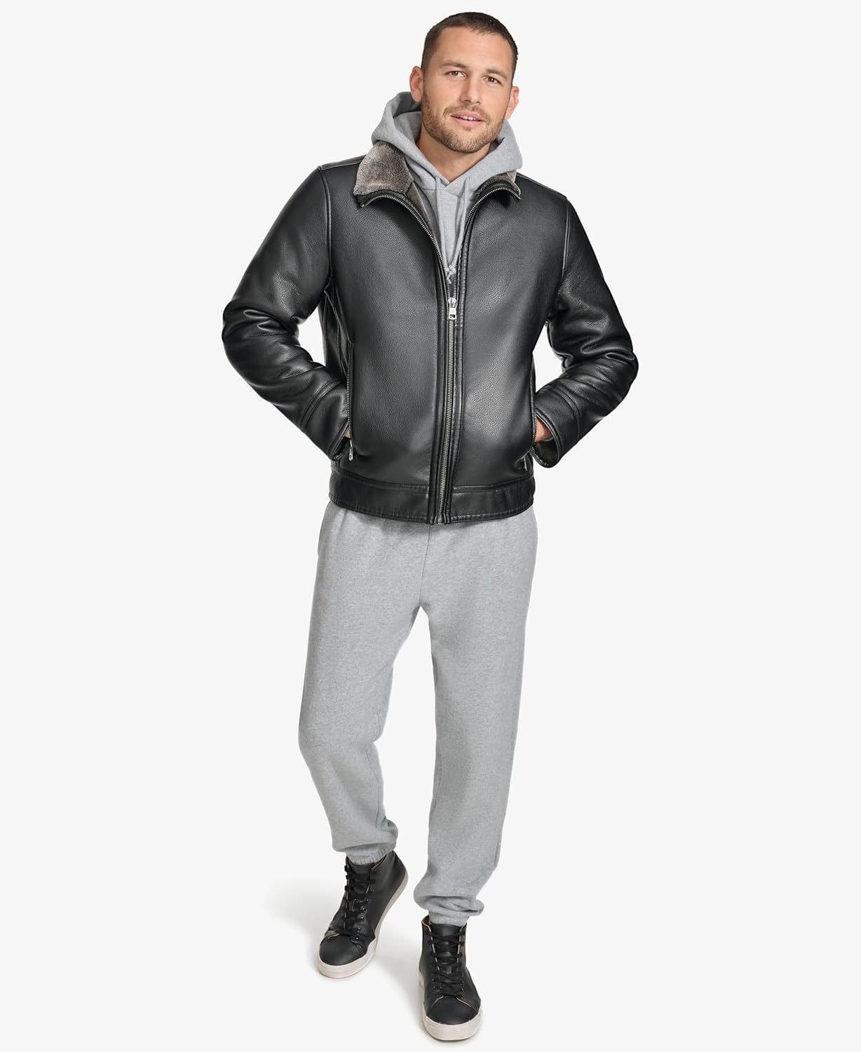 Мужская куртка Calvin Klein Everyday Essential с подкладкой из искусственного меха, Black — фото 2