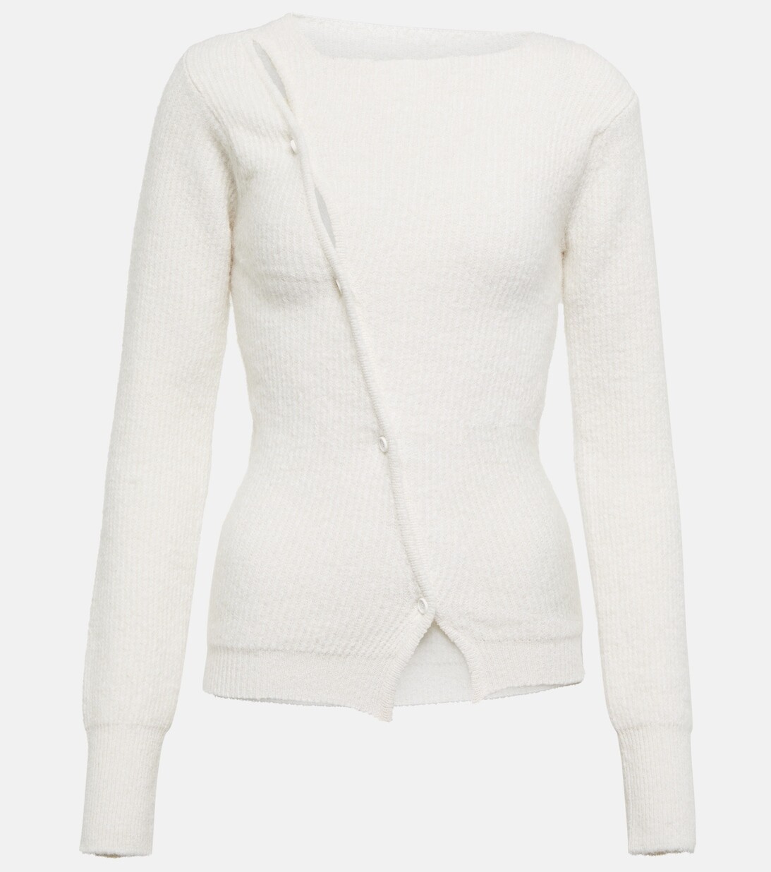 

Кардиган La Maille Pau из смесовой шерсти альпаки JACQUEMUS, белый
