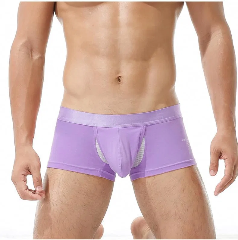 Боксеры, хлопковые, Men's U-Shaped Cotton Boxer Briefs, серый — фото 4