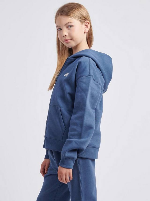 Детская худи с логотипом и молнией на спине New Balance, Vintage Indigo — фото 2