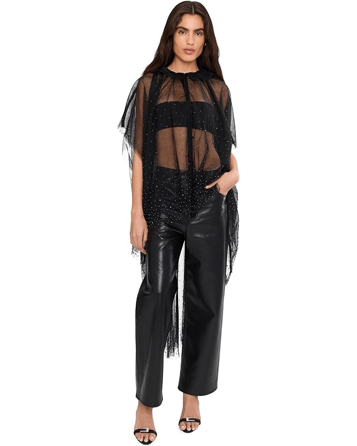

Женская блуза AllSaints Sez Emb Tulle Cape, Black