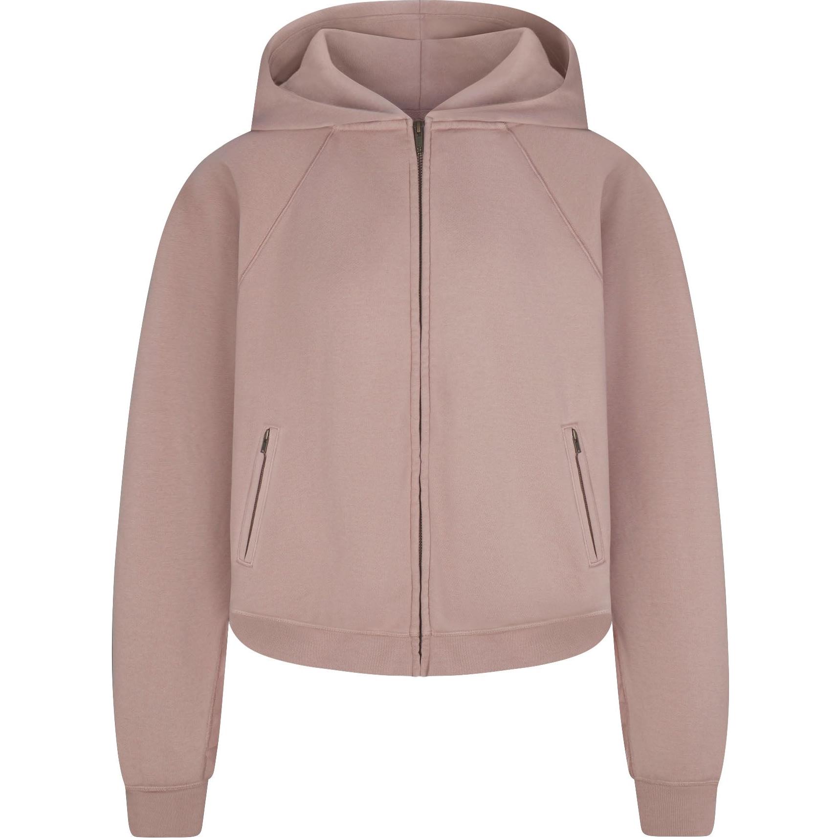 

SS25 French Terry расслабленный zip-up худи Толстовка Women's Fawn/Deer Skims, Fawn/Deer