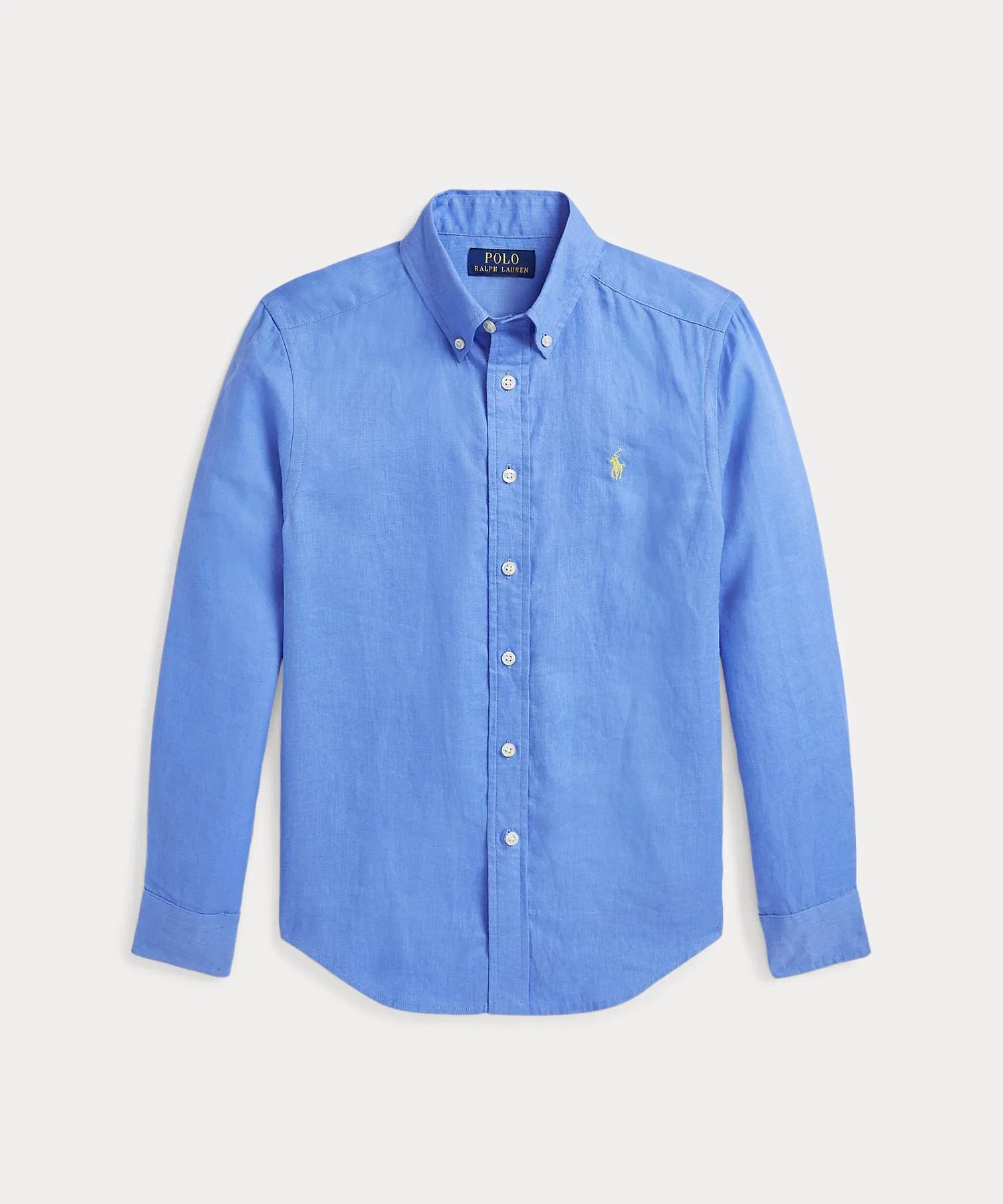 Детская льняная рубашка POLO RALPH LAUREN синяя