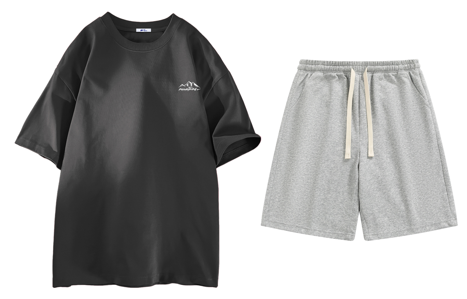 

Повседневная спортивная одежда Unisex WARRIOR, 954 темно-серый+heather серый (short-sleeved set)