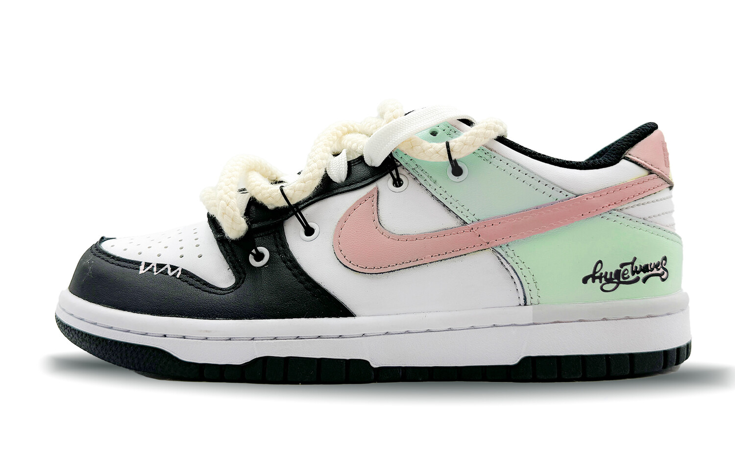 

Кроссовки Nike Dunk Skateboarding Shoes Women's Low-top Pink/Green, розовый