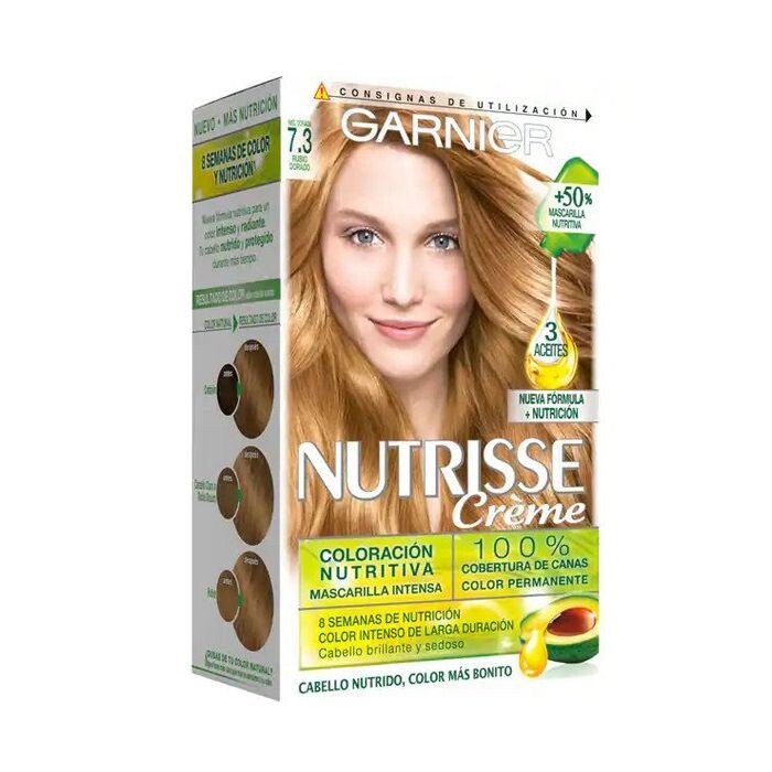 

Краска для волос Nutrisse Tinte Capilar Garnier, 7.3 Miel Dorada Rubio Dorado