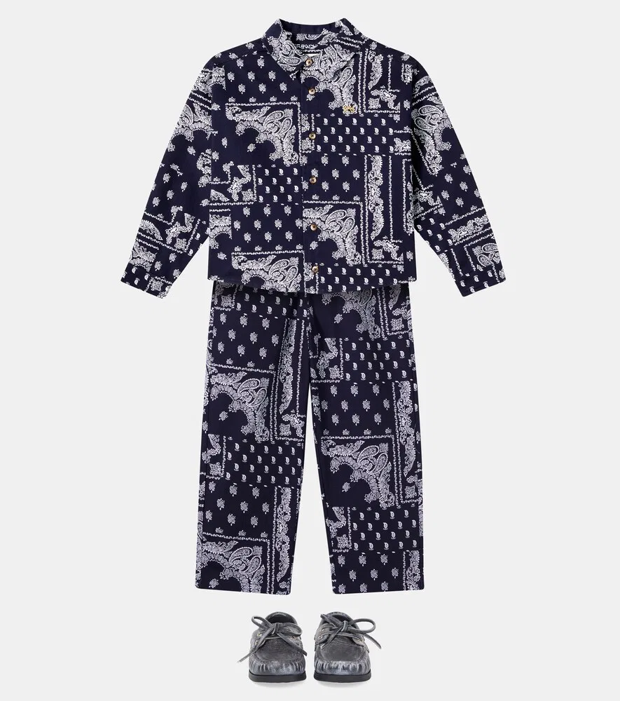 Круизные кожаные лодочные туфли Golden Goose Kids, черный — фото 2