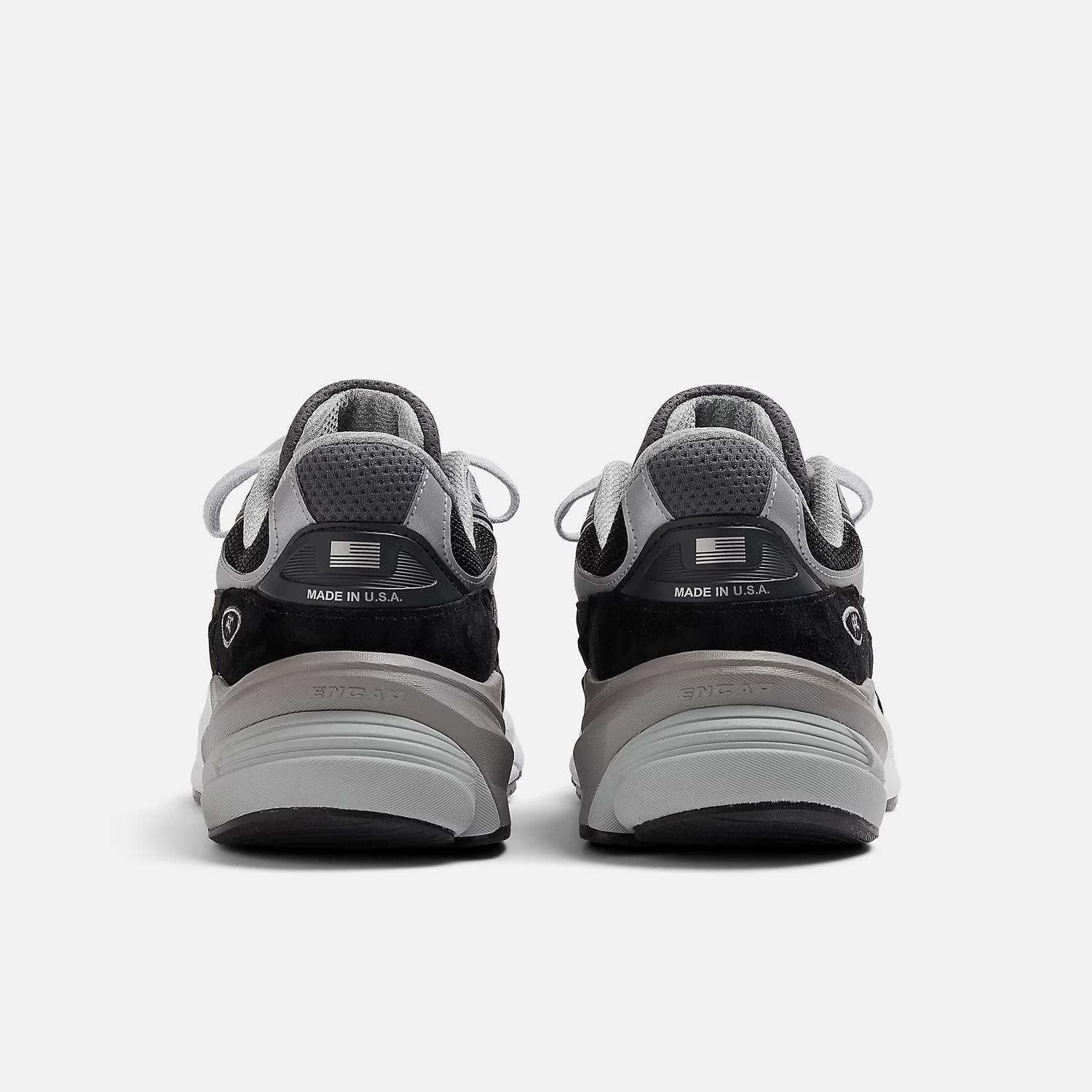 New Balance Мужские беговые кроссовки 990V6 производства США, черно-белые — фото 4