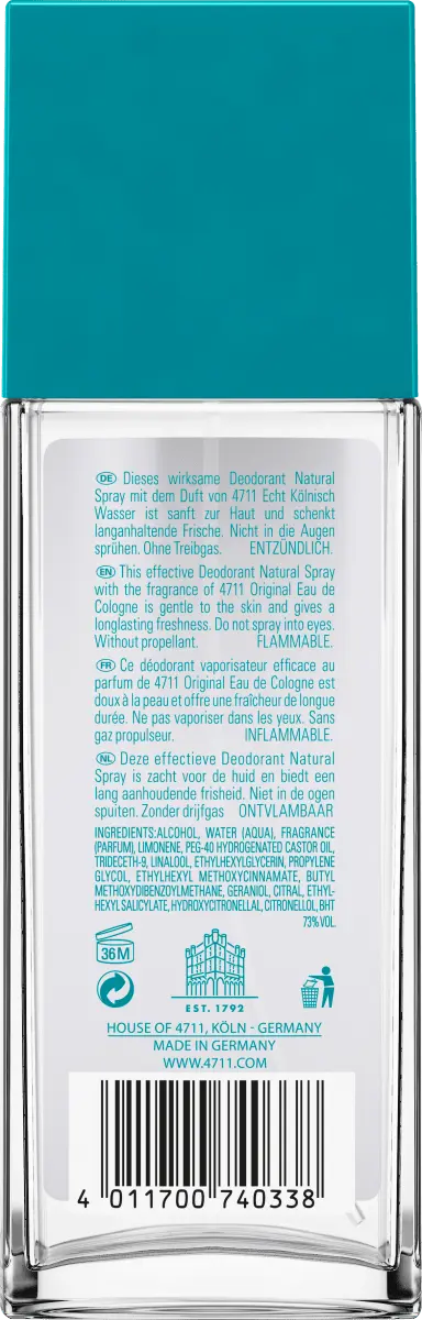 Део Naturalspray Echt Kölnisch Wasser 75 мл. 4711 — фото 2