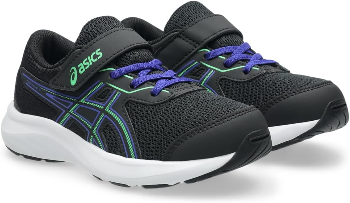 Кроссовки ASICS Boys Contend 9 Ps (для малышей/детей младшего возраста), черный/зеленый/ярко-зеленый — фото 2
