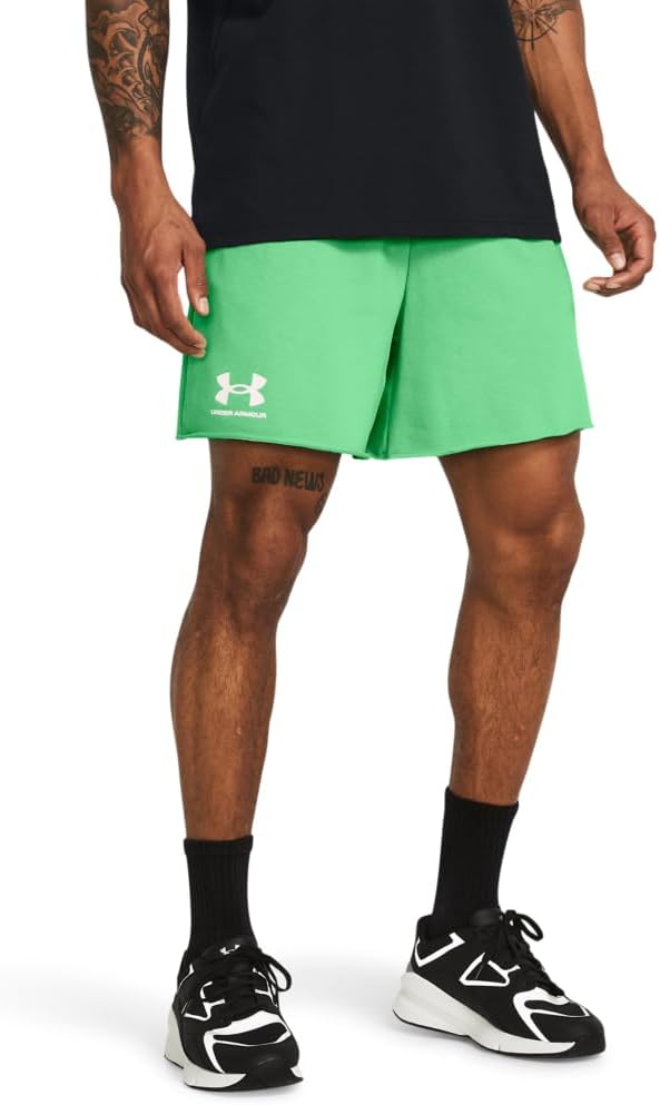 

Шорты Under Armour Rival Terry 6-inch, (381) Court Green/Onyx White