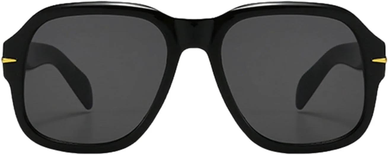 

Ретро солнцезащитные очки для женщин, модные, с прозрачным градиентом, защита от УФ-излучения UV400; для мужчин, трендовые, с заклепками HHZZYVY, Black Blue