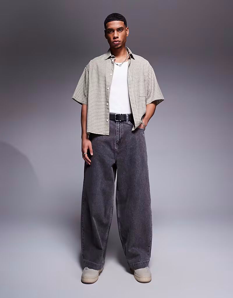 

Джинсы свободного кроя ASOS DESIGN свободного кроя серого цвета