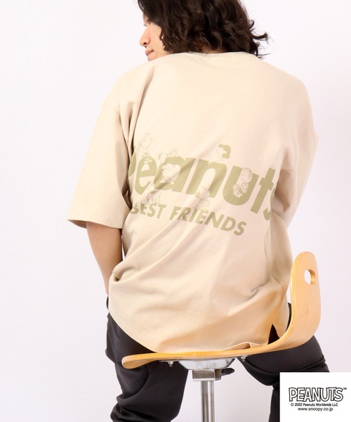 

Футболка с коротким рукавом, оверсайз PEANUTS, бежевый