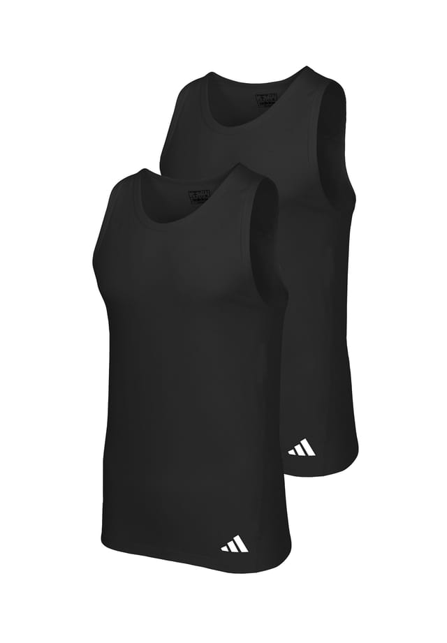 

Майка/Топ 2 шт. активный гибкий хлопок эргономичный Adidas, черный