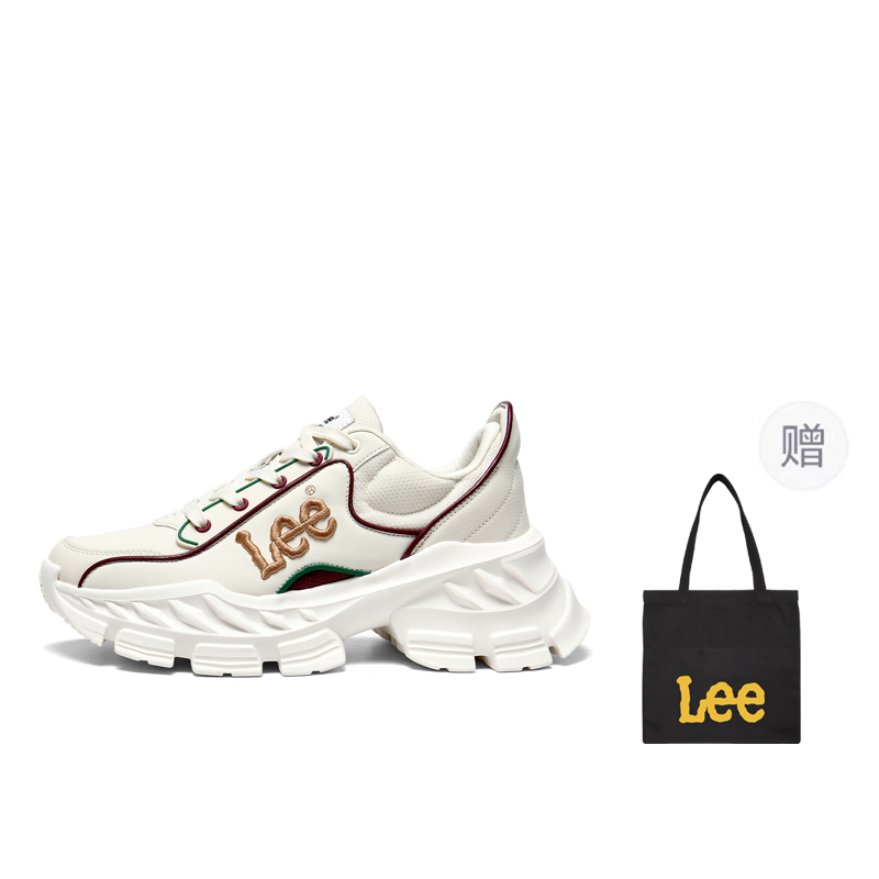 

Lee Современные противоскользящие массивные кроссовки мужские низкие бежевые с подарочной упаковкой, цвет Beige (with Gift Package)