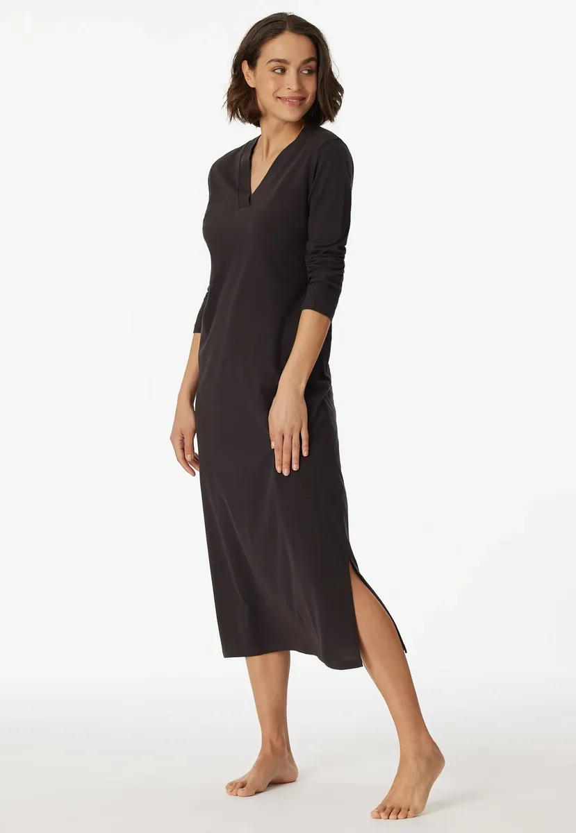

Ночная рубашка Schiesser Comfort Nightwear с V-образным вырезом внахлест, антрацит