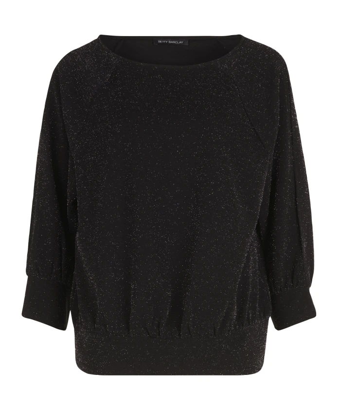 

Блестящая рубашка оверсайз с вырезами Betty Barclay, черный