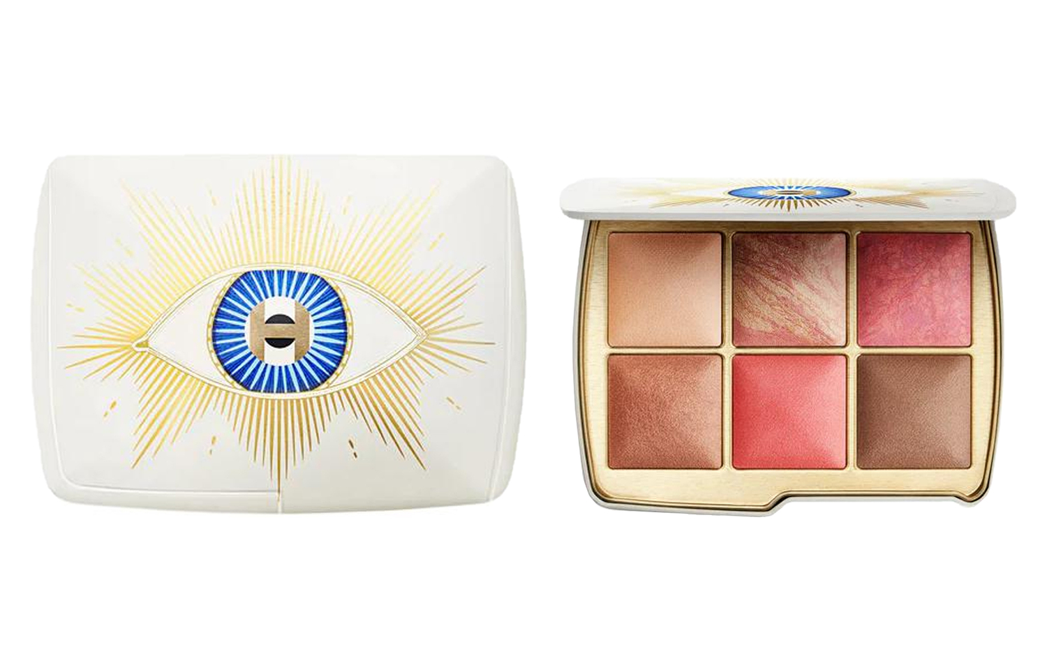 

2024 Рождественский лимитированный макияж, палетка теней Demon's Eye, легко растушевывается, контурирует и подчеркивает глаза HOURGLASS, 2024 christmas limited edition overall eyeshadow palette