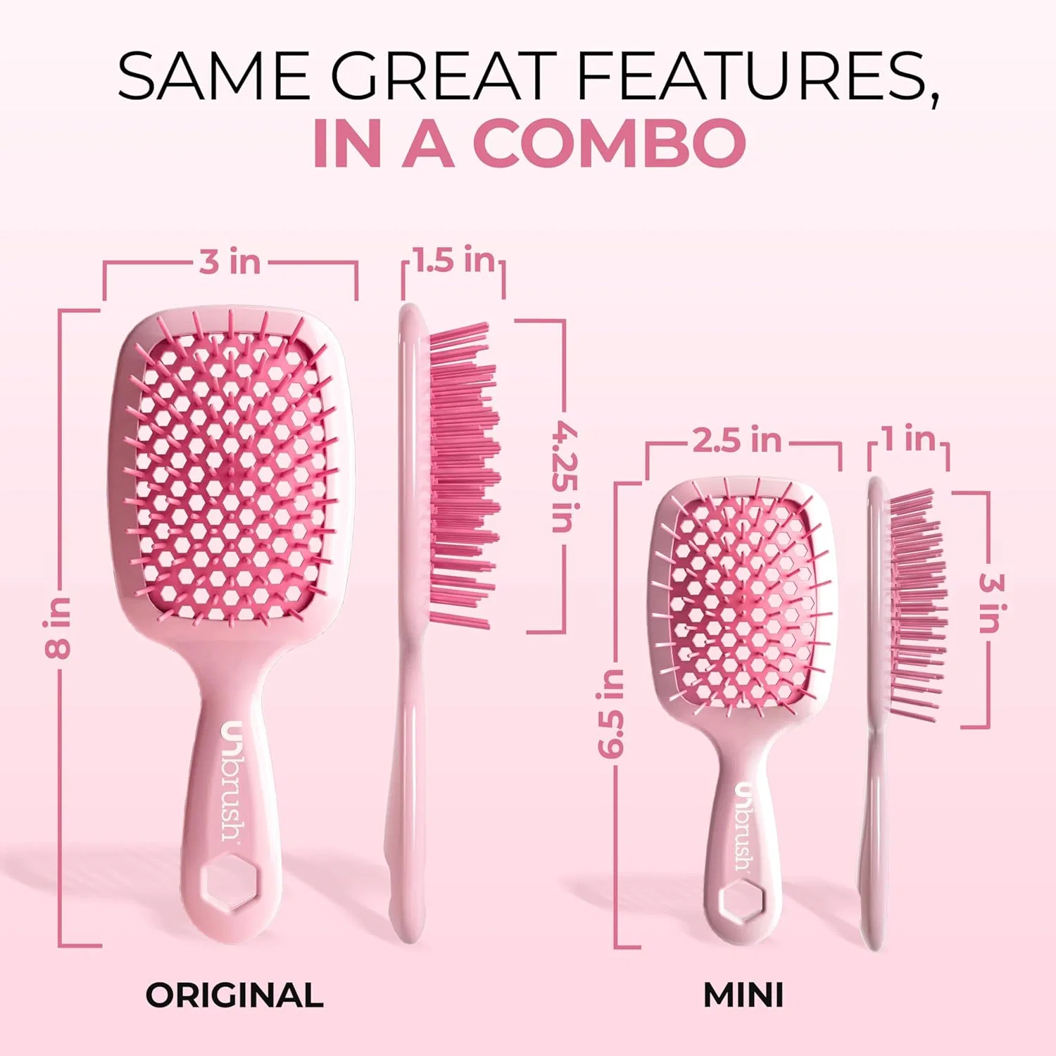 Щетка для волос «UNbrush» от FHI HEAT Fhi Heat, Peony Light Pink — фото 4