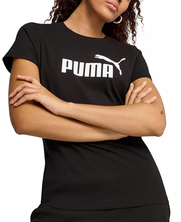 

Женская базовая футболка Essential No 1 с логотипом Puma, черный