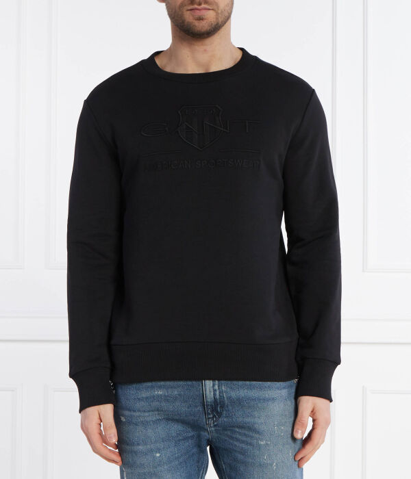 

Тональный свитер Shield Regular fit Gant, черный