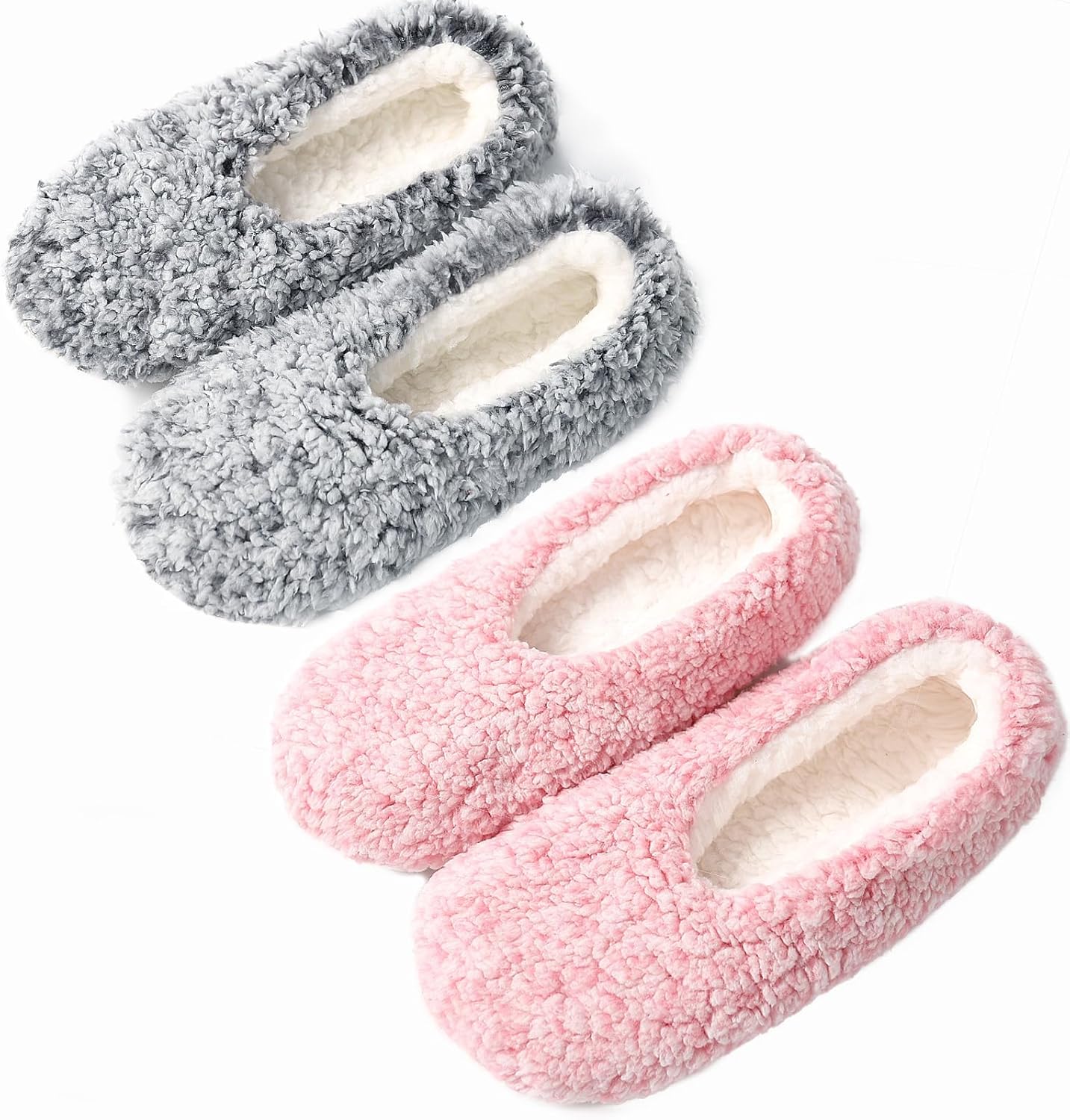 

Тапочки HUGSWEET для женщин и мужчин, толстые теплые мягкие тапочки с подошвой с фиксаторами, уютные пушистые тапочки с подкладкой из шерпы, нескользящие мягкие подошвы, в подарочной коробке, розовый/серый/темно-серый