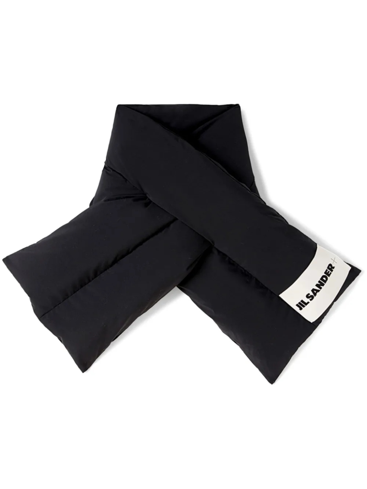 

Jil Sander дутый шарф с нашивкой-логотипом, черный