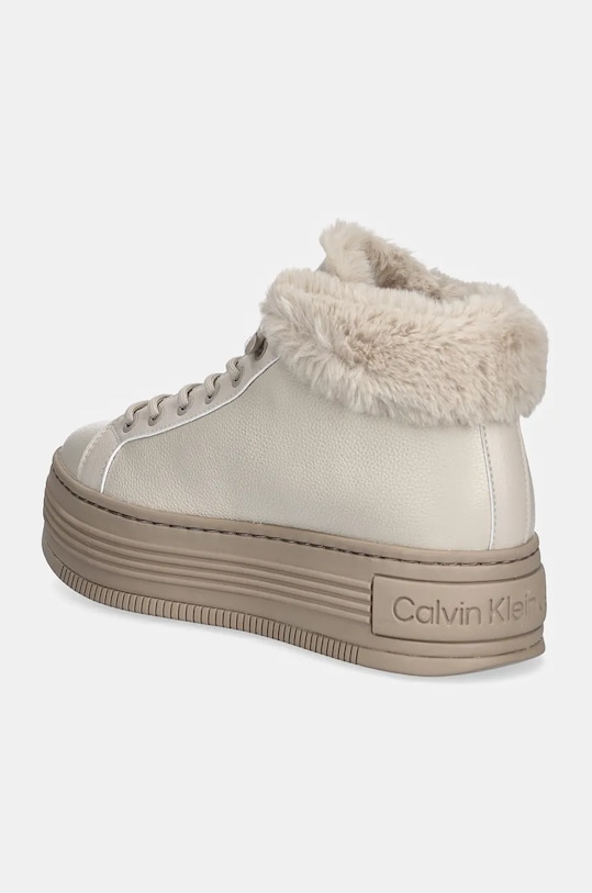 Кожаные ботинки BOLD PLATF LOW LACEUP MG LTH Calvin Klein Jeans, бежевый — фото 3