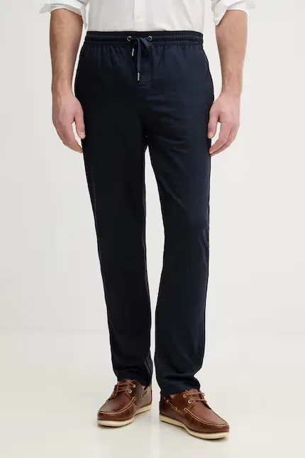 Брюки из льна LINEN BLEND DRAWSTRING U.S. Polo Assn., темно-синий