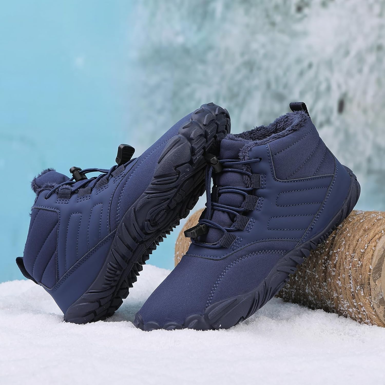 Снежные ботинки для женщин и мужчин 2025, зимняя обувь Peakfootwear, обувь-босоножки с меховой подкладкой Lghlmcl, синий — фото 4