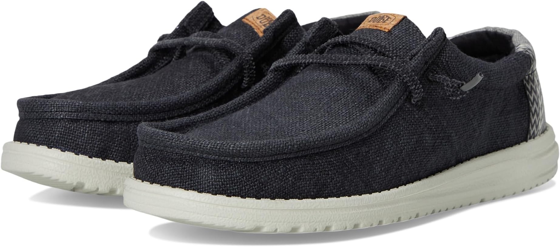 

Кроссовки Hey Dude Wally Jute, цвет Black/Granite Grey