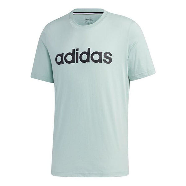

Футболка neo m esntl logo t logo printing sports short sleeve light green Adidas, зеленый