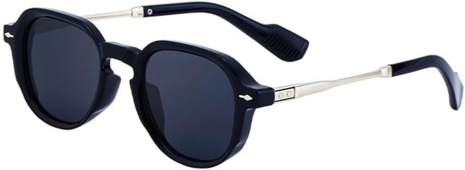 

Панк-солнцезащитные очки круглой формы для мужчин и женщин, роскошные, модные, в маленькой оправе, винтажные, в стиле стимпанк, с защитой от УФ-излучения UV400 TYUVIVO, C1goldgray