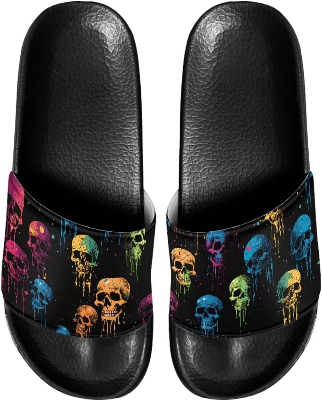 

Домашние тапочки Cugasmaru для мужчин и женщин с открытым носком, всесезонные, с толстой мягкой подошвой, Skull