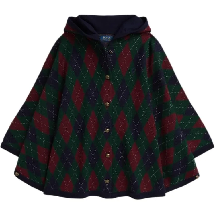 Детский плащ с капюшоном Polo Ralph Lauren, Dark Blue Multicolor
