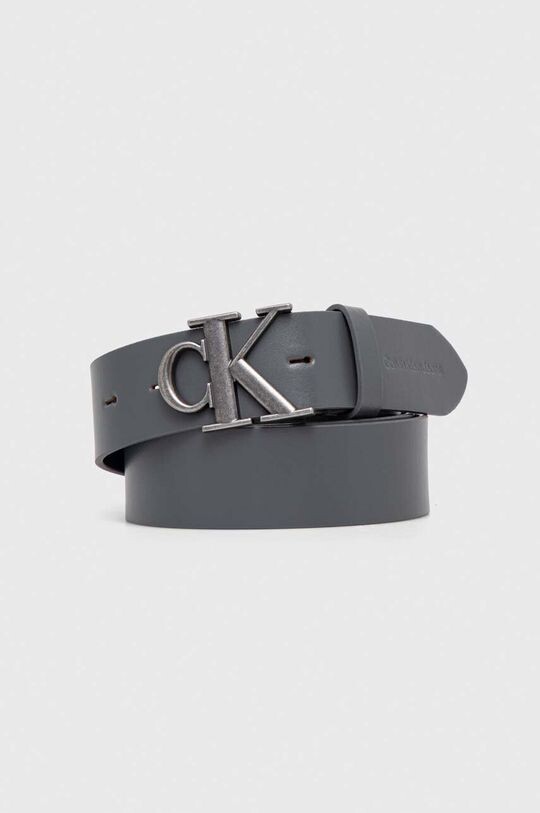 

Кожаный ремень Calvin Klein Jeans, серый