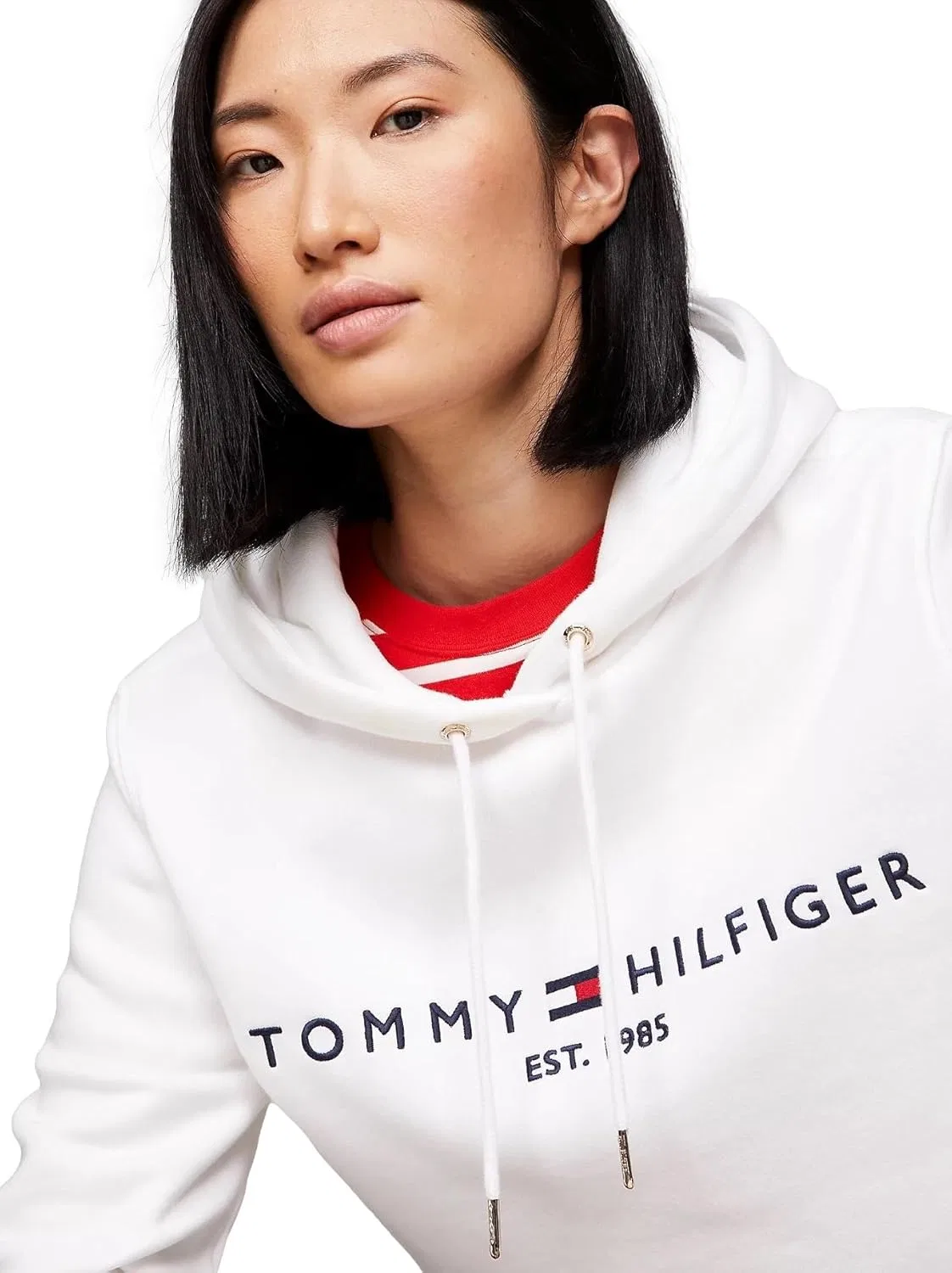 Женская толстовка Tommy Hilfiger с логотипом, Perfect White — фото 3