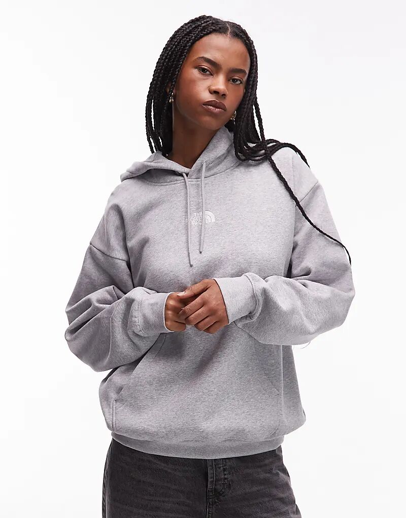 

Толстовка North Face Essential с большим логотипом светло-серого цвета