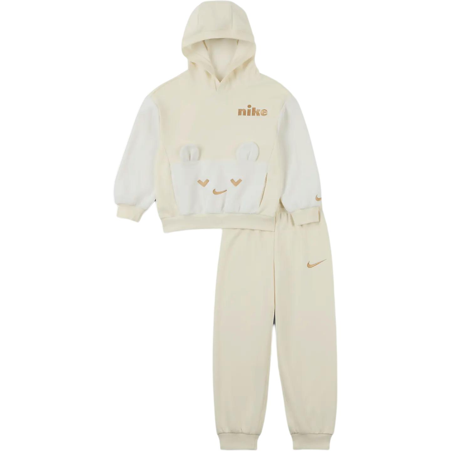Nike Повседневная спортивная одежда уютный комфорт light ivory white для детей 3-7 лет — фото 3