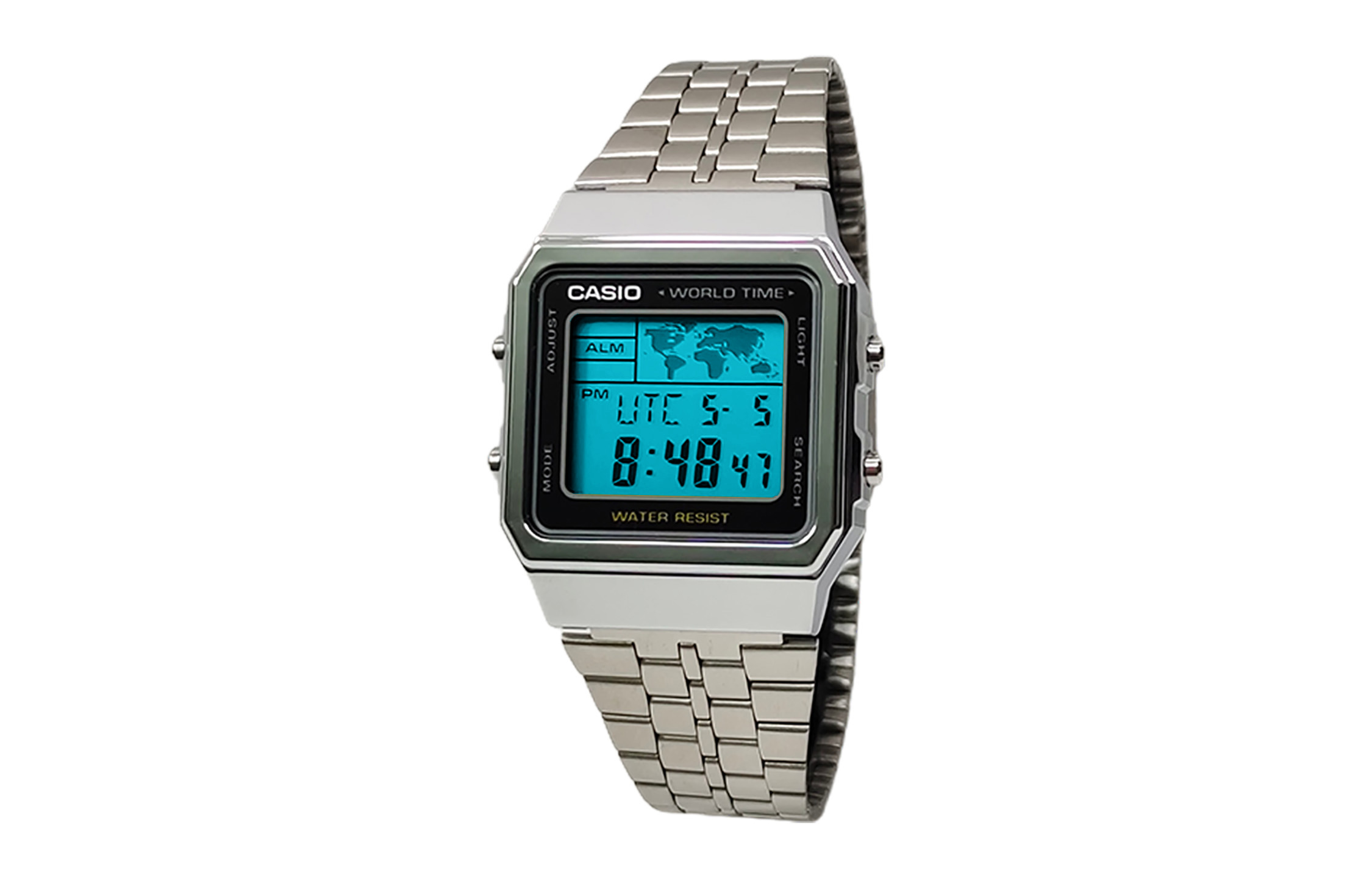 

CASIO Ретро серия кварцевый механизм браслет из нержавеющей стали мужские часы purple циферблат