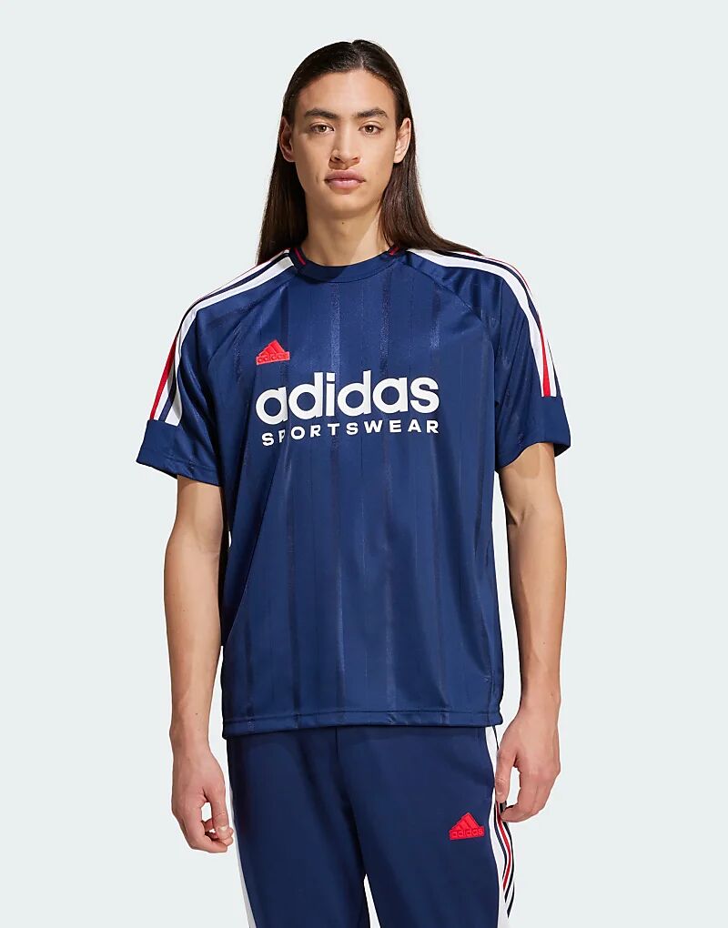 

Футболка House of tiro nation pack в цвете team navy blue 2 / white / bet adidas