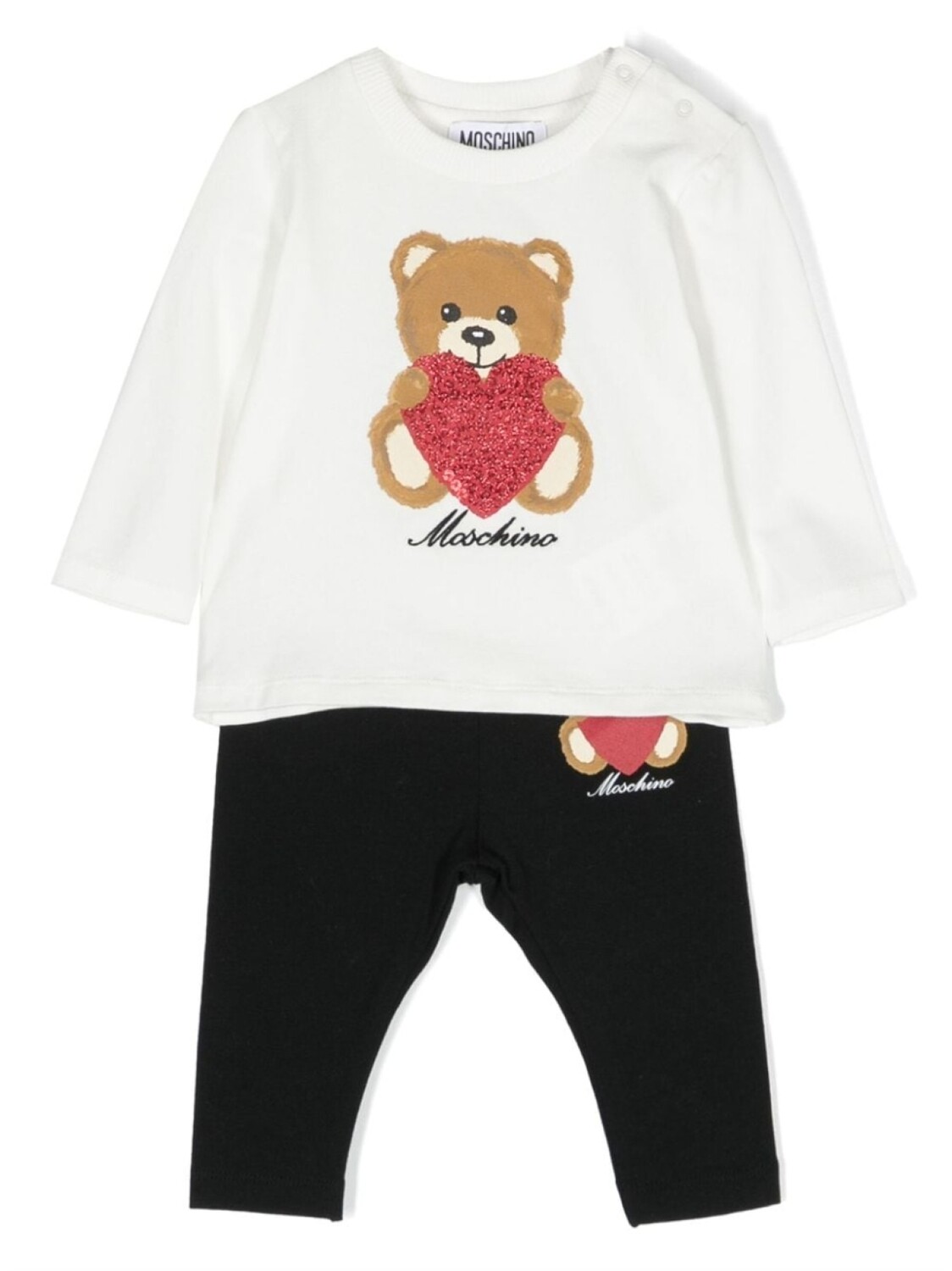 

Moschino Kids спортивный костюм Teddy Bear, черный