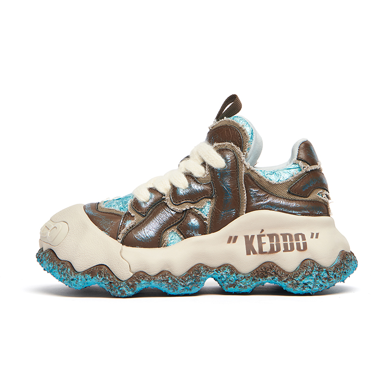 

KEDDO Кроссовки Paint Is Not Dry Low Top Chunky Unisex сине-коричневые, цвет Blue Brown