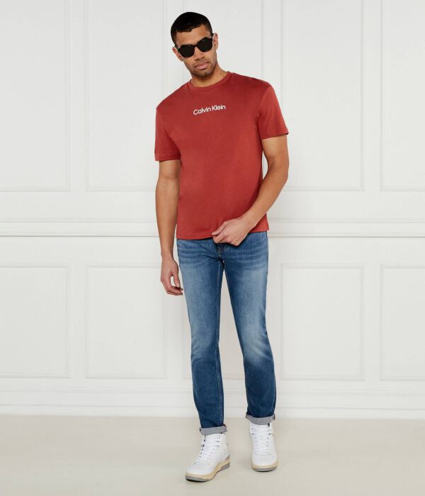 Футболка мужская Calvin Klein хлопковая базовая, красный — фото 2