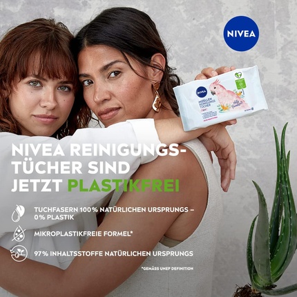 Салфетки мицеллярные очищающие 3 в 1 Hello Beautiful с витамином Е 25 шт Nivea — фото 3