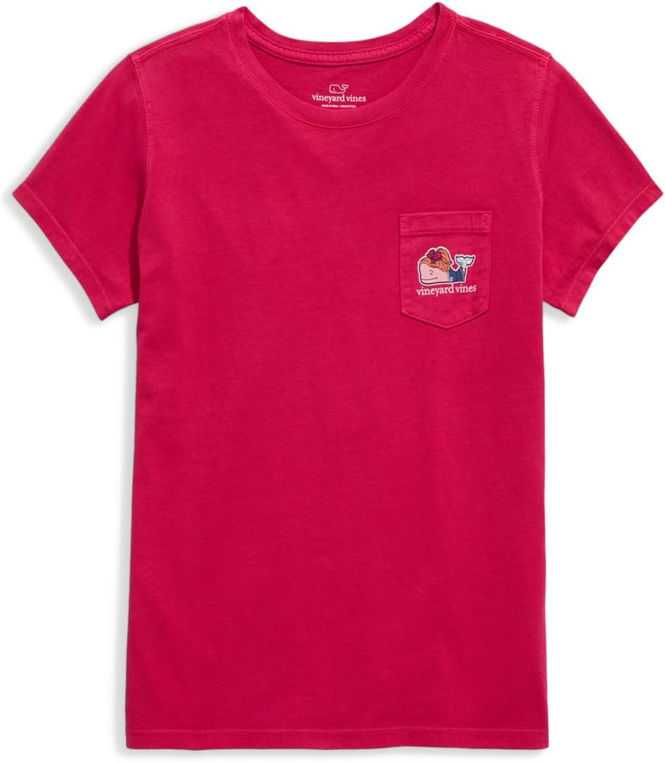 

Футболка Vineyard Vines Kids Short Sleeve Pocket Tee, цвет Charm Pink