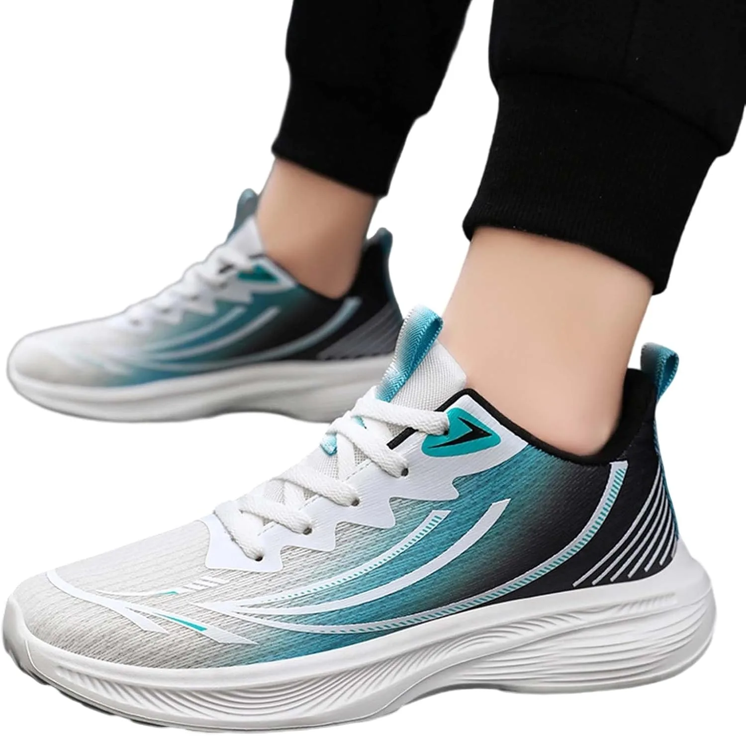 Летние кроссовки Herren - Schuhe fur Herren Sport - Herrenschuhe Sneakers Mode Atmungsaktive Mesh-Schuhe Bequeme Trendschuhe Laufschuhe mit weicher Unterseite Generic, белый — фото 2