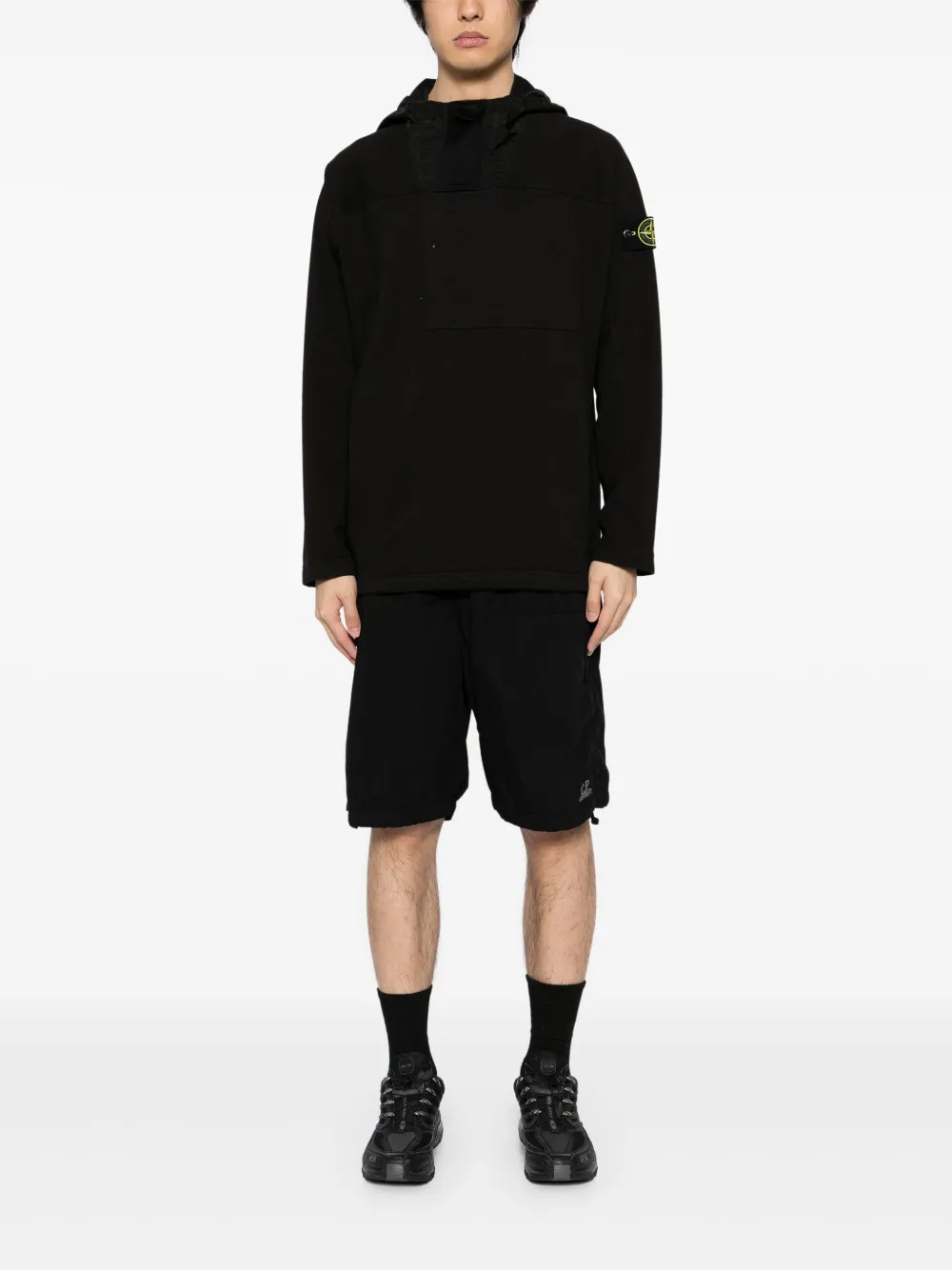 Худи felpa Stone Island, черный — фото 2