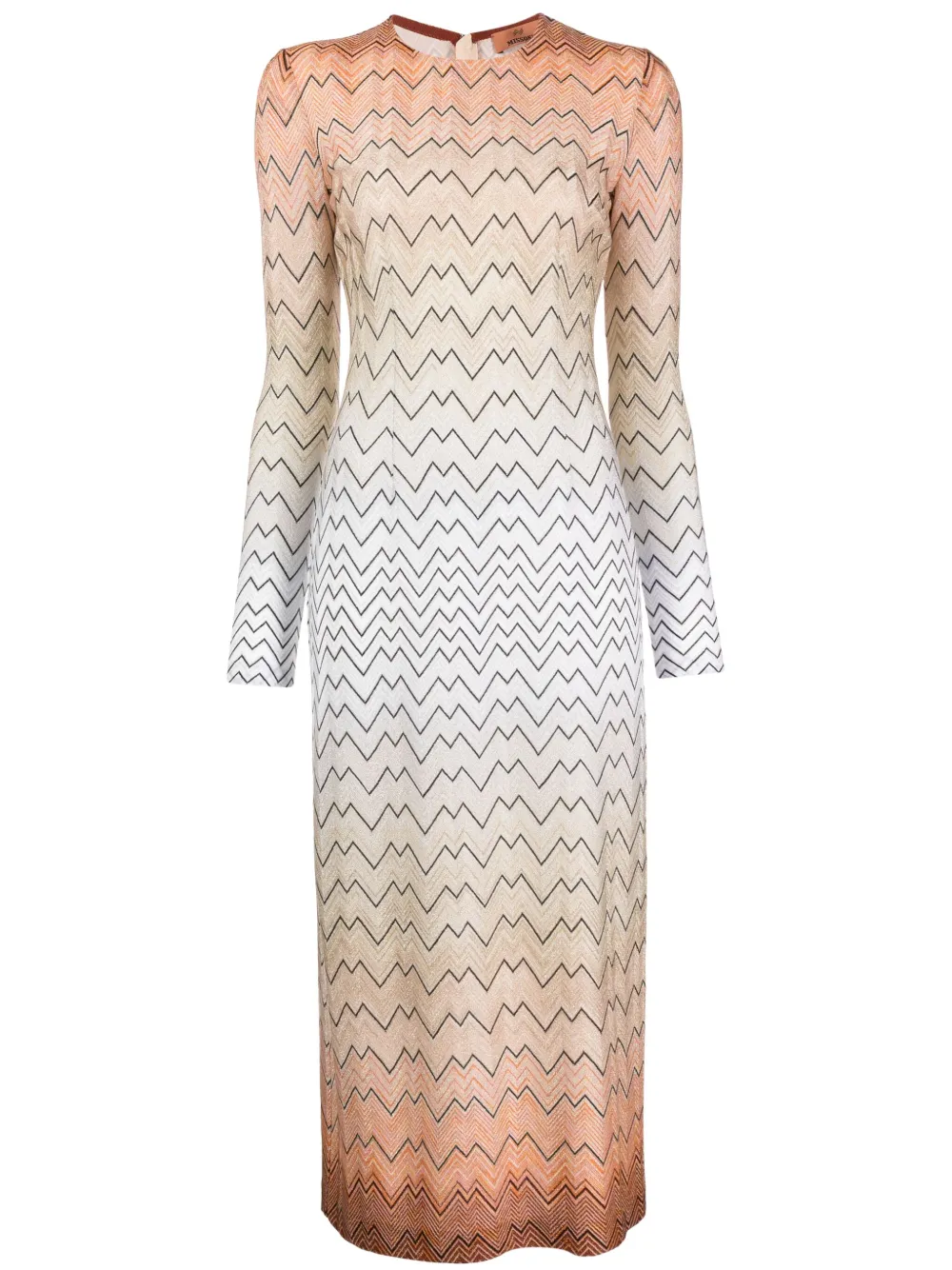 

Платье миди с узором зигзаг Missoni, коричневый